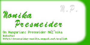 monika presneider business card